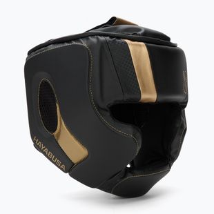 Hayabusa T3 Headgear boxing helmet black/gold