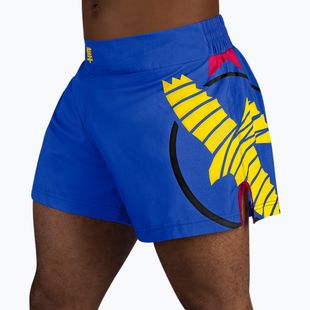 Hayabusa Icon Kickboxing men's training shorts blue/yellow