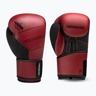 Hayabusa S4 Leather red boxing gloves