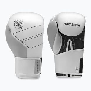 Hayabusa S4 Leather white boxing gloves