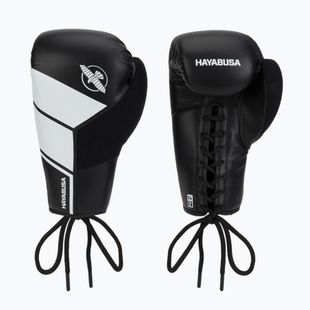 Hayabusa S4 Lace Up boxing gloves white S4LACBG-BK