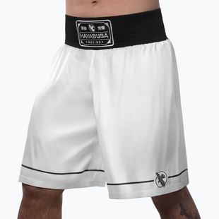 Hayabusa Pro Boxing training shorts white