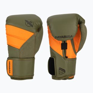 Hayabusa T3 green/orange boxing gloves
