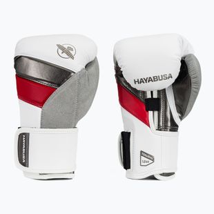 Hayabusa T3 white/red boxing gloves