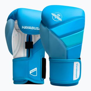 Hayabusa T3 Neon neon blue boxing gloves