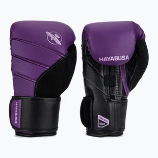 Hayabusa T3 purple/black boxing gloves