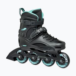 Women's rollerblades Rollerblade RB 80 W black/light blue