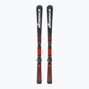 Children's alpine skis Nordica Doberman Combi Pro S + bindings J7.0 FDT anthrazite/red