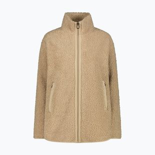 Women's coat CMP 35P3846 Long Teddy Highloft cookie