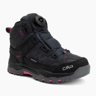 Children's trekking boots CMP Kiruna Mid Fitgo Fleece Wp antracite/festival