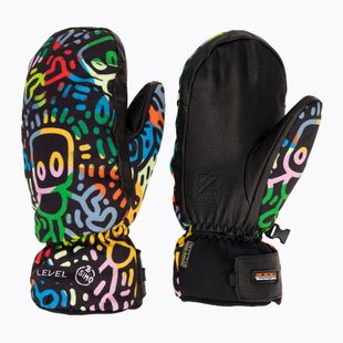 Level Vertigo Mitt Teen pattern children's ski gloves