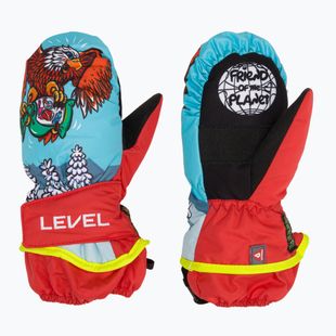 Children's ski gloves Level Animal red