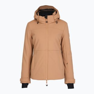 Women's ski jacket EA7 Emporio Armani Pure Softshell mocha mousse
