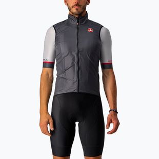 Men's Castelli Aria dark gray cycle waistcoat