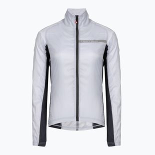 Women's cycling jacket Castelli Squadra Stretch silver gray/dark gray