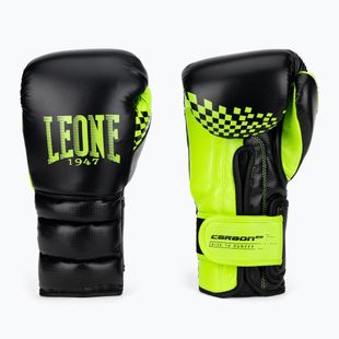 LEONE 1947 Carbon22 black-green boxing gloves GN222