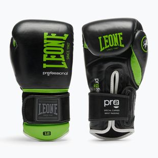 LEONE 1947 Il Tecnico N3 black/green boxing gloves