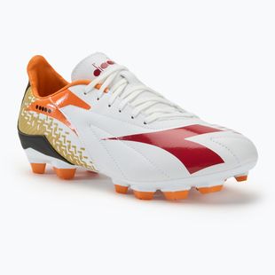 Men's Diadora Maximus Elite R LPU football boots white/chili pepper/russet orange