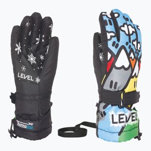 Children's snowboard gloves Level Junior pk rainbow