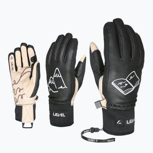 Women's ski gloves Level Ivory pk black