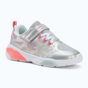 Children's shoes Champion Wave Tri G PS Low Cut silver/blue burgundy/imperial light blue
