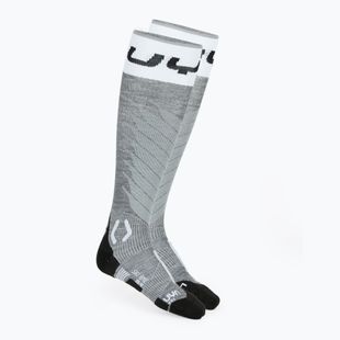 Men's ski socks UYN Ski One Merino grey melange/white