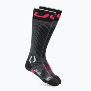 Men's ski socks UYN Ski One Merino anthracite/pink