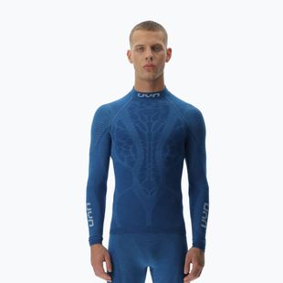 Men's thermal active sweatshirt UYN Elevatyon Biomorph Turtle Neck blue atoll