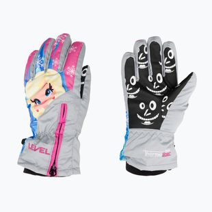 Level Lucky grey children's ski glove