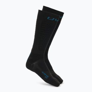 Women's ski socks UYN One Pure Snow black/blue