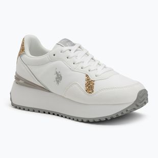 Women's shoes U.S. Polo Assn. BAYLE003C white/gold