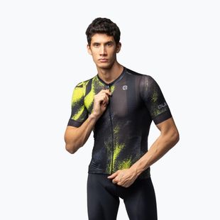 Men's Alé Trace acid green cycle jersey