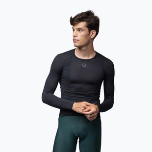 Men's cycling base layer Alé Merino LS nero/black