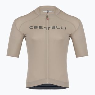 Men's Castelli Prologo Lite clay / gunmetal gray cycle jersey