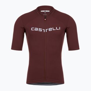 Men's Castelli Prologo Lite deep bordeaux/ silver gray cycling jersey