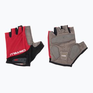 Men's Castelli Entrata V rich red cycling gloves