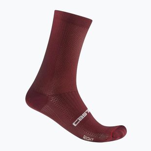 Men's Castelli Espresso 18 rich red socks