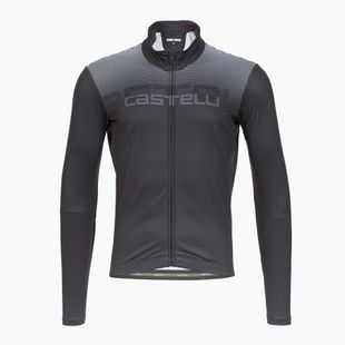 Men's cycling longsleeve Castelli Apice Thermal dark gray/smoky gray/silver gray