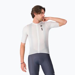 Men's cycling jersey Castelli Drittone Logo white/black