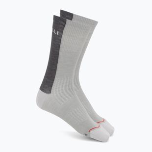 Men's socks Castelli Castelli Logo 18 Merino Sock silver gray/dark gray