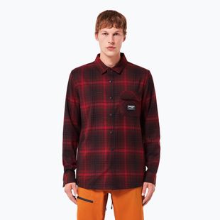 Men's Oakley Butter Flannel Shirt black/grenache check