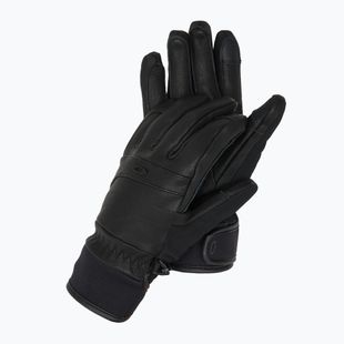 Women's Oakley W. Peak Leather blackout ski gloves