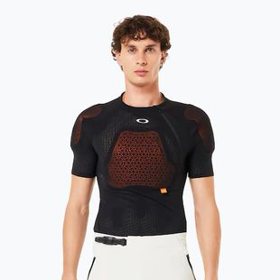 Men's Oakley Drop In D30 Full Impact blackout cycling jersey with protectors