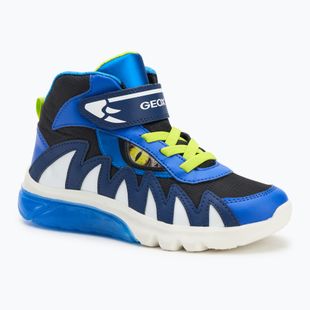 Geox Ciberdron navy/lime green children's shoes