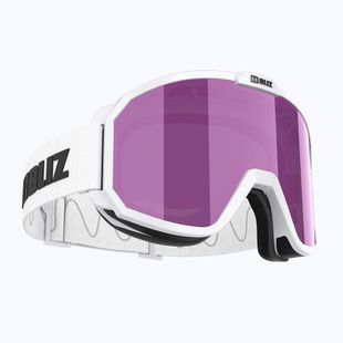 Bliz Rave matt white/brown pink ski goggles
