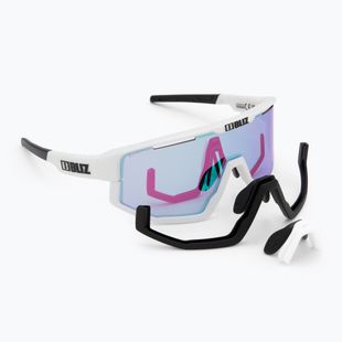Bliz Fusion Nano Optics Nordic Light matt white/ begonia/ violet sunglasses in blue multi