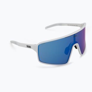 Bliz P001 matte white/grey blue mirror sunglasses