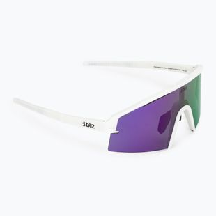 Sunglasses Bliz P006S matte white/smoke purple mirror