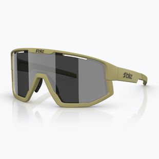 Sunglasses Bliz Fusion matte amber green/smoke silver mirror