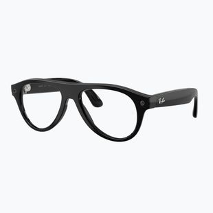 Glasses with a camera Ray-Ban Meta Aviator shiny black/trs g. green
